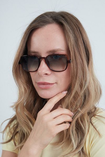 Fulla Moda Square Bone Frame Sunglasses