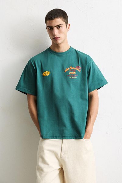 Pull & Bear Green “Ay Carmela” T-shirt