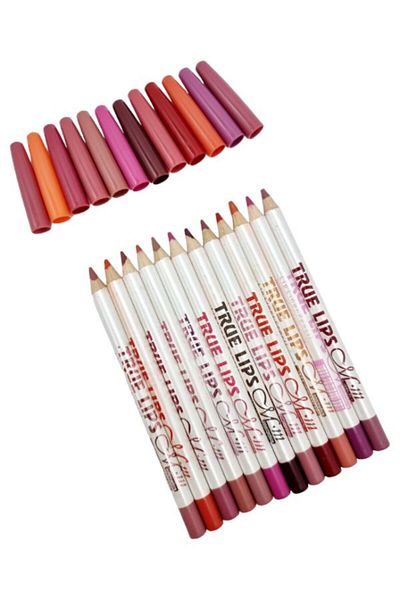 OEM Set 12 Creioane Contur Buze – True Lips by M.M