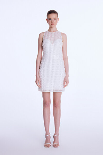 adL Night Zoom Boncuk İşlemeli Mini Elbise