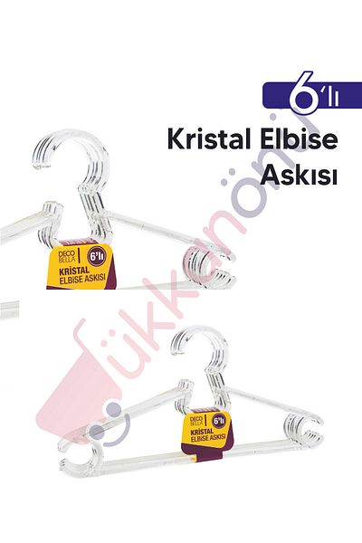 Dükkanönü 6 buc. Umerașe pentru haine din cristal - Umeraș pentru haine pentru adulți din cristal 50612