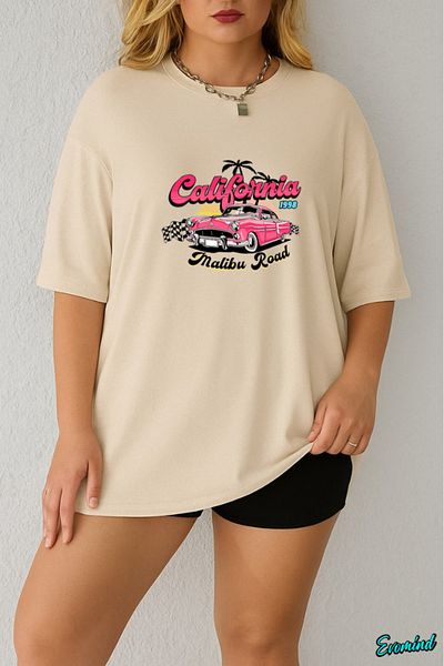 Evomind In Cart 5 and Above Purchases Get 1 T-Shirt Gift - Large Size California Printed T-Shirt
