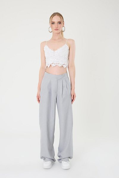 Hazel Korean Model Palazzo Pants with Linen Blend