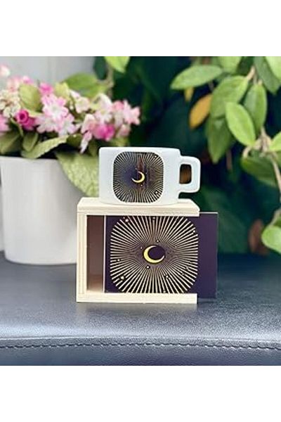 Mu Art Ahşap كوب في صندوق بتصميم الفلك والتارو من Giftmoda