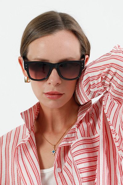 Fulla Moda Shiny Framed Sunglasses