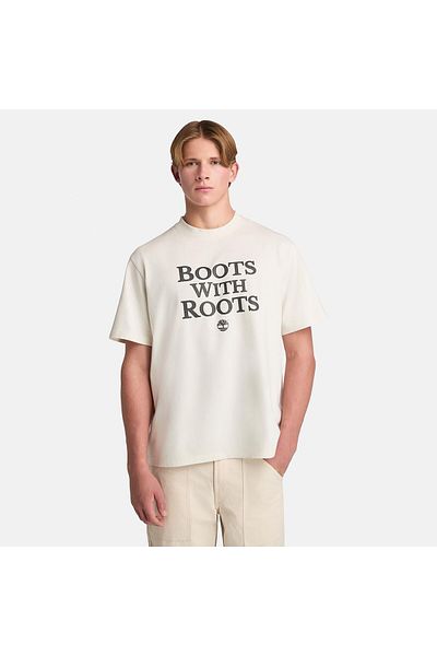 Timberland Ανδρικό λευκό μπλουζάκι Slogan