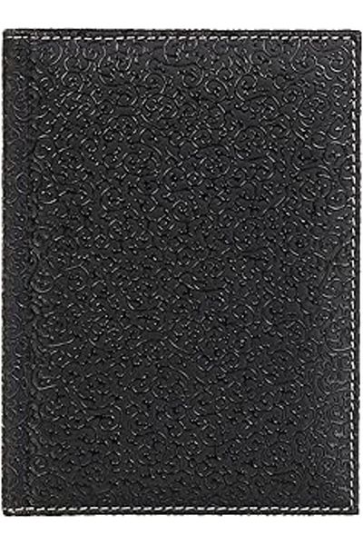 AMAZON TOHUM 2K 4812 Notebook 14X20 Cm. Checkered 160 Leaf Sui Leather Hilto Dese Cover Black, Black