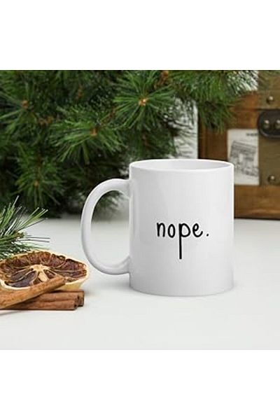 Mu Art Ahşap طباعة Dore No Mug Coffee - كوب قهوة مضحك - كوب قهوة ساخر - كوب قهوة باللغة الإنجليزية