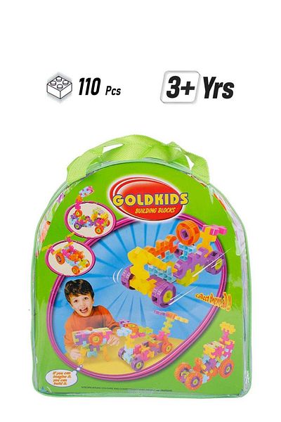 GOLD KİDS Gold Kids Building Blocks with 110 Pieces and Carrying Bags