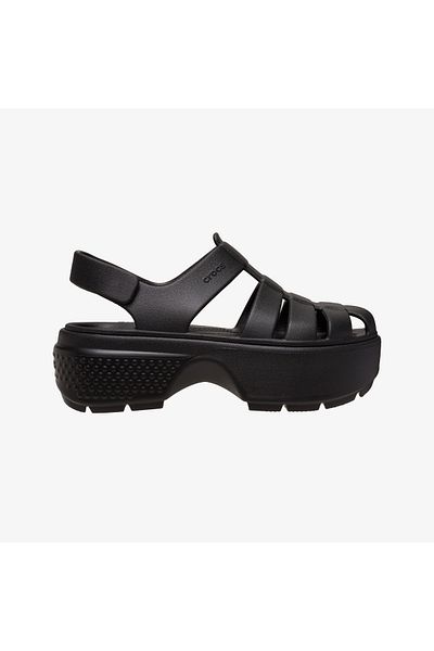 Crocs Γυναικεία μαύρα σανδάλια Stomp Fisherman