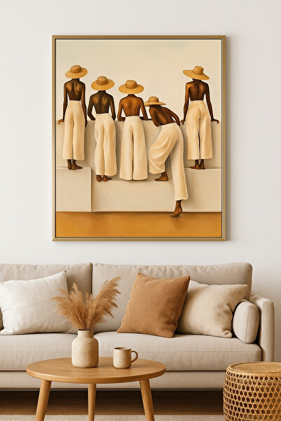 seninürünün Reminiscenții - Pictură modernă unică cu cadru metalic din alumin...