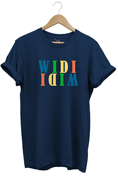 WİDİ Μπλουζάκι Widi Colorful Logo Printed 100% βαμβακερό άνετο μπλουζάκι Prem...