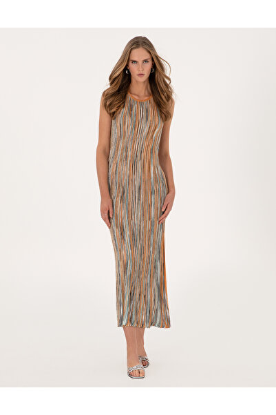 Pierre Cardin Turuncu A Kesim Triko Elbise 50306447-VR051