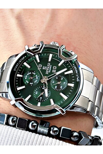 Reward Silver Color Sports Model Steel Cord Men's Wrist Watch