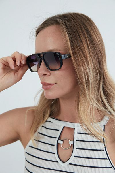 Fulla Moda Sunglasses with Metal Accessory Detail