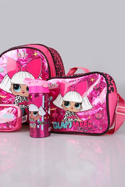 L.O.L. SURPRISE Lol Surpise School, Pen and Lunch Box with Dekomus License, 2-Layer Bes with 500 ml Steel Bottle
