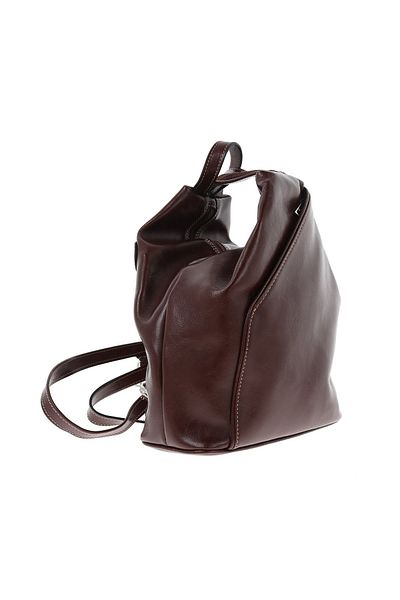 Magazinul de genti Women's backpack/bag made of fine natural leather, model 133, Cognac brown