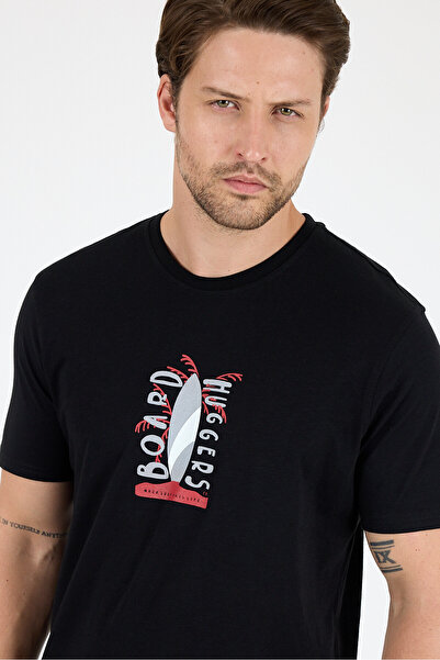 Rodi Men's 100% Cotton Crew Neck Short Sleeve Printed T-Shirt Comfortable and Stylish Casual Men's T-Shirt 0007