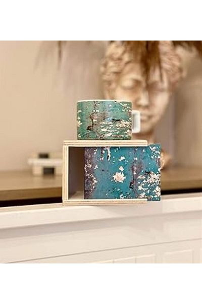ASİTAN كوب Giftmoda بتصميم حديدي صدئ