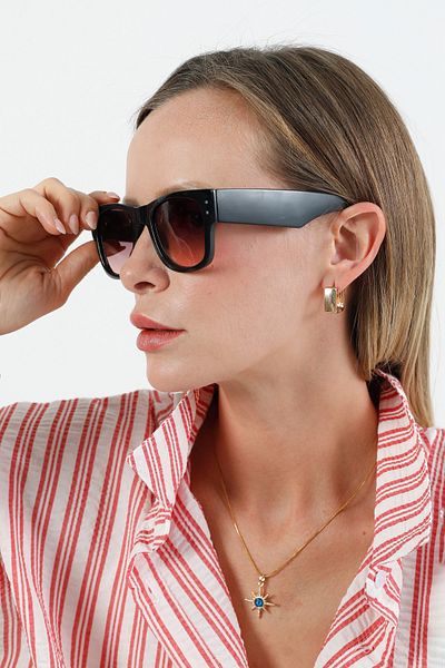 Fulla Moda Shiny Framed Sunglasses