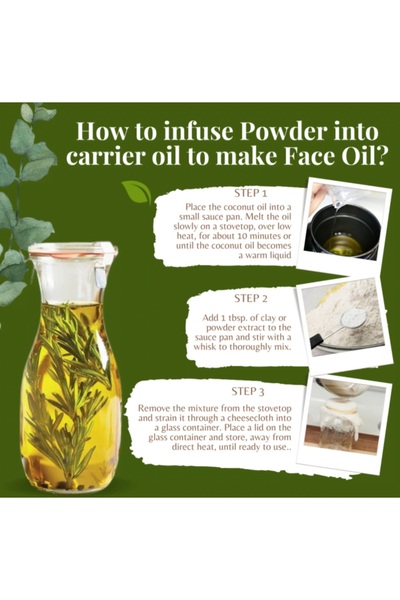 Beauty Box Pure Green Powder Clay for Skin Care 100% Natural French Green Clay Finest Earth Mine