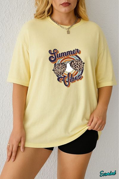 Evomind 1 T-Shirt Is a Gift for Purchases of 5 or More in the Cart - Large Size Summer Printed T-Shirt