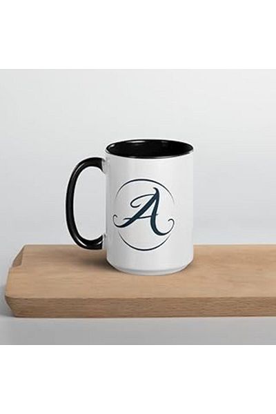 Mu Art Ahşap كوب بشعار Prit Dore - كوب مع تصميم داخلي - كوب قهوة باللغة الإنجليزية