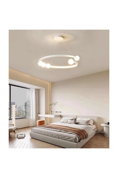 Sueva Led Chandelier With 2.4g Wifi Remote Control Black Light/cold/warm/neutral Intensity, G4128 Wt