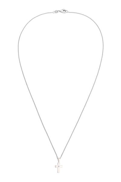 ELLI Necklace Necklace Women Cross pendant Armouredchain Lab Grown Diamond Brilliant Cut White (0.02 ct)