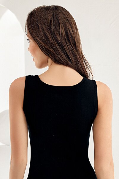 Şahinler Women's Thick Strap Lace Detailed 100% Cotton Undershirt