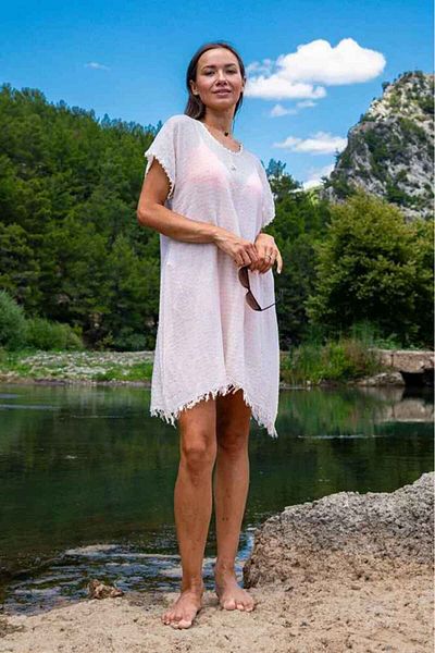 My-o Αυθεντικό Λεπτό Φόρεμα Μουσελίνας με Φούντες 100% Βαμβάκι