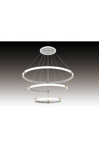 Sueva Candelabru LED alb cu 3 cercuri, telecomandă Wifi 2.4g, cu intensitate lumină/rece/caldă/neutră