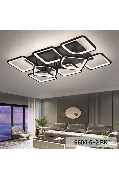 Sueva Black LED Chandelier with 2.4G wifi Remote Control with adjustable light/cold/warm/neutral intensity