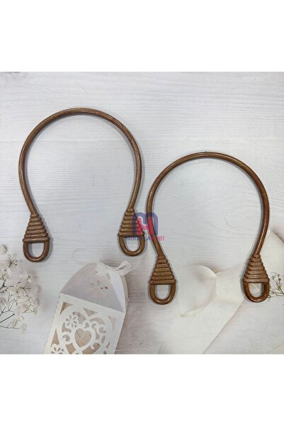 miraylahobi Bambu Görünümlü Plastik Çanta Sapı M9 1 Çift 20 cm