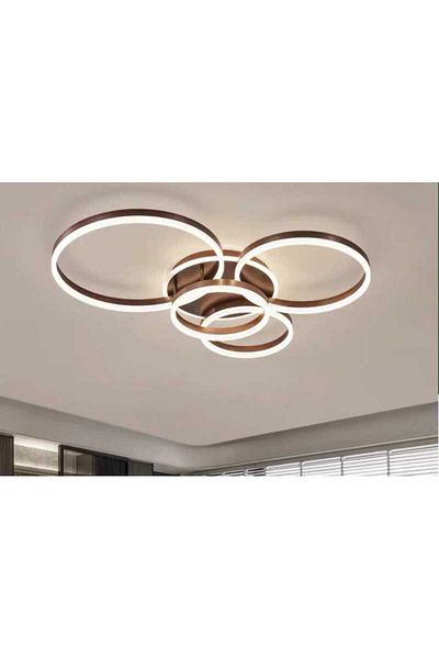 Sueva Led Chandelier 360w Brown 4 Lights, 2.4g Wifi Remote Control Light/cold/warm/neutral Intensity