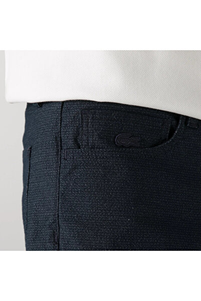 Lacoste Erkek Slim Fit Desenli Lacivert Pantolon