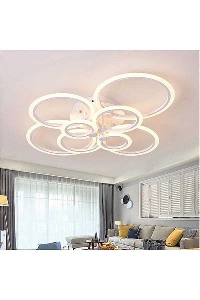 LightPlanet 8-circle Led Chandelier With 2.4g Wifi Remote Control With Light/cold/warm/neutral Intensity