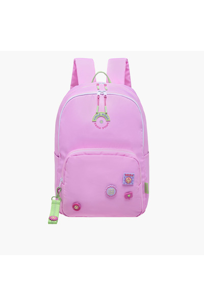 Mayfair حقيبة ظهر مايفير مزينة بتفاصيل تطريز وسحاب للإغلاق - 42×30×15 سم