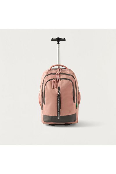 United Colors of Benetton UCB Solid 18-inch Trolley Backpack with Wheels - 30x16x46 cms