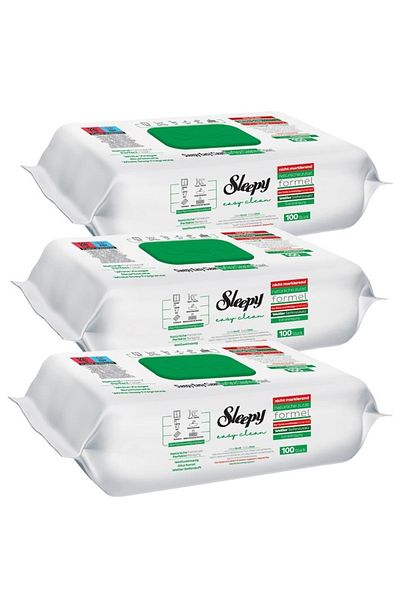 Sleepy PACHET - 3 X Servetele Umede Multisuprafete Sleepy Easy Clean White Soap 100 buc