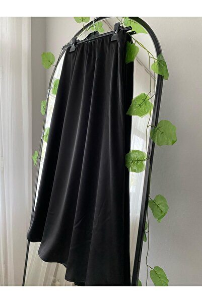 MODA Siyah Saten Etek