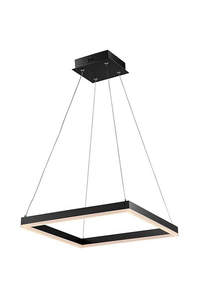 Sueva Minimalist Square Led Chandelier With 2.4g Wifi Remote Control 45cm Brown Light/cold/warm/neutral