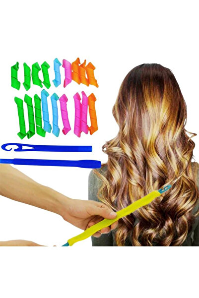 Generic Magic Leverag Professional Hair Curl Former Set Pink/Green/Orange