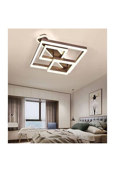 Sueva Modern Led Chandelier With 2.4g Wifi Remote Control Light/cold/warm/neutral Intensity Brown