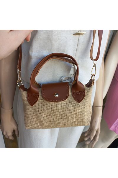 çkn sedat çakan çanta & fular & aksesuar Straw Long Women's Hand Shoulder Cross Bag 20X10Cm