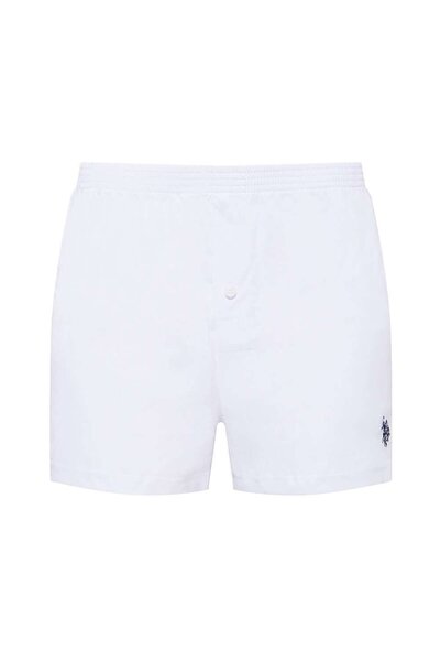 U.S. Polo Assn. 2 Pieces, 100% Cotton, Buttoned, Men's Boxer Shorts Underpants, White