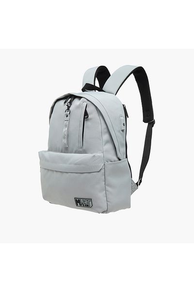 MUST MUST Solid Backpack with Adjustable Straps and Zip Closure - 32x17x42 cms