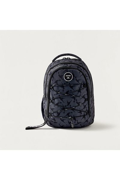 Starter All-Over Basketball Print 15-inch Backpack with Adjustable Straps - 31.5x41.5 cms