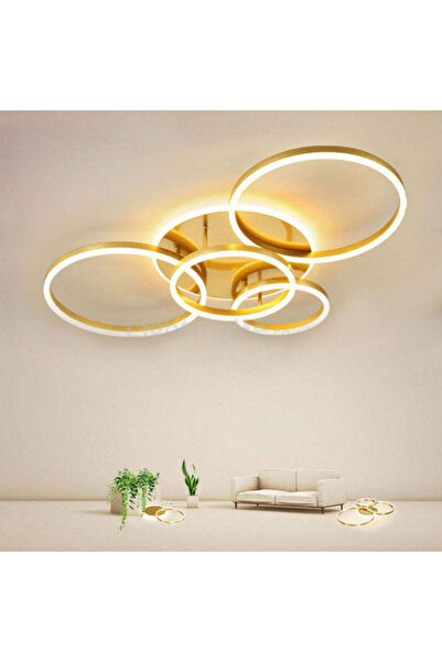 Sueva Led Chandelier 360w Gold 4 Lights 2.4g Wifi Remote Control Light/cold/warm/neutral Intensity