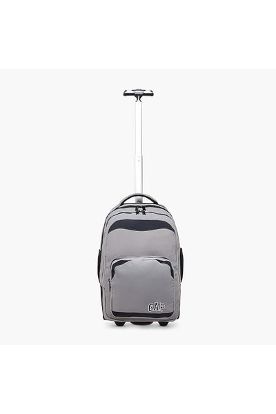 GAP 18-inch Logo Print Trolley Backpack with Retractable Handle and Zip Closure - 45x31x16 cms